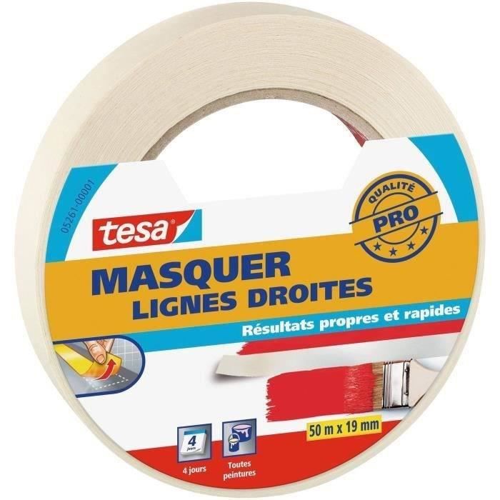 TESA Masquer lignes droites 50m x 19mm sans trace 4 jours