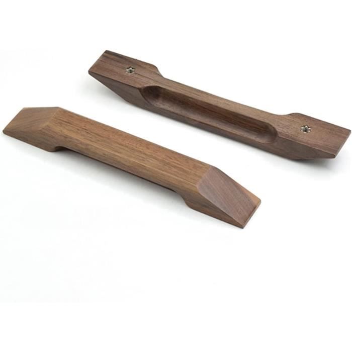 Poign e Meuble Poign e Tiroir Massif Finition Noyer Poign e Porte Bois 