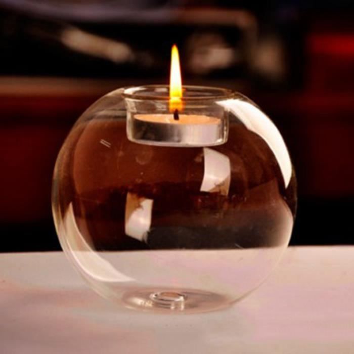 BOUGEOIR - CHANDELIER Porte-bougies en verre, 2 pièces - Achat / Vente  bougeoir - chandelier - Cdiscount