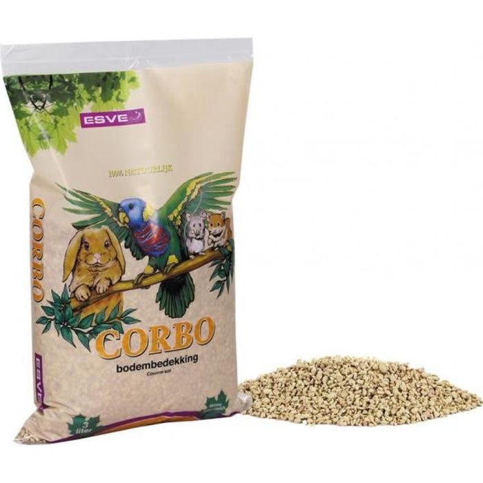 Litière a bases de maïs CORBO 3 litres - 1 kg-Vadigran 10,000000