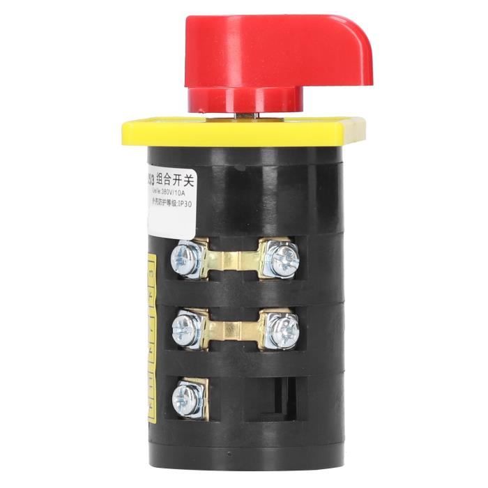 Commutateur Inverseur HZ5B-10/2 380V 10A 3kW - Rotatif à Came 8 Bornes, Robuste Et Fiable Pour Contrôle Industriel
