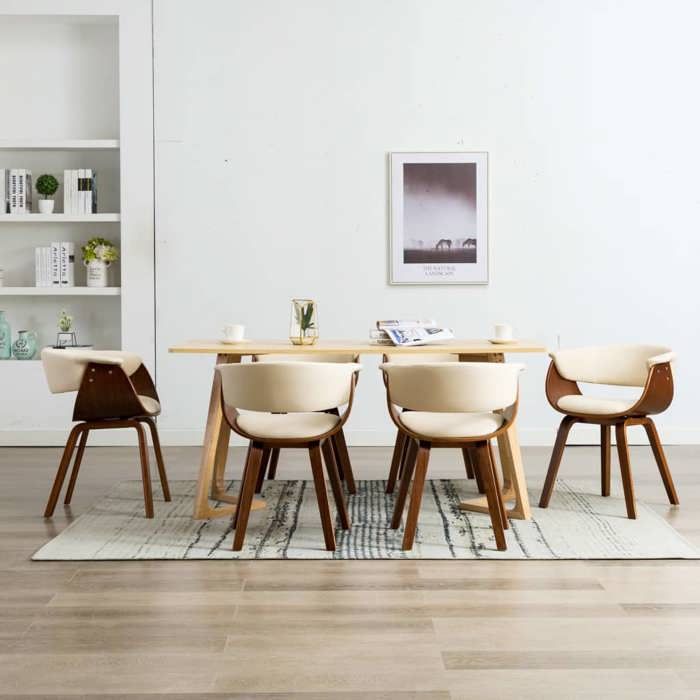 vidaXL 6x Bois Courbé Chaises de Salle à Manger Chaises à Dîner Chaises de Repas Chaises de Cuisine Chaises de Salon Maison 278726