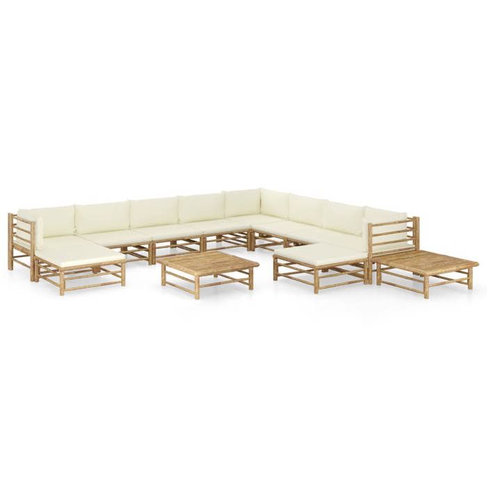 vidaXL Salon de Jardin 12 pcs avec Coussins Mobilier de Jardin Meubles dExtérieur Mobilier de Patio Meubles de Terrasse 3058227