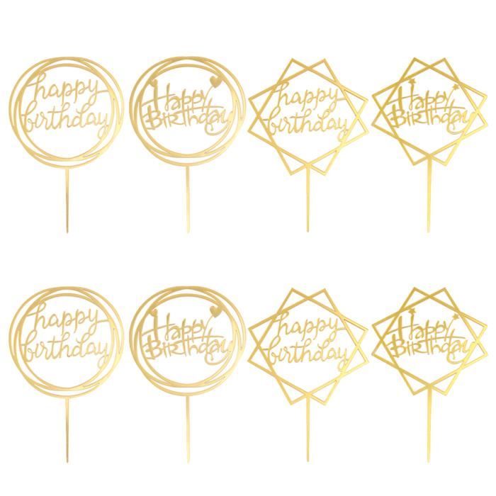 12 Pcs Gateau Decor Belle Joyeux Anniversaire Lettre Acrylique Articles De Fete Pick Cupcake Topper Figurine Decor De Gateau Achat Vente Figurine Decor Gateau Soldes Sur Cdiscount Des Le Janvier Cdiscount