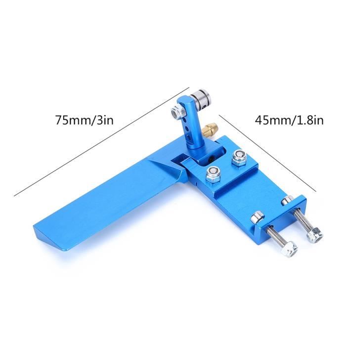 Gouvernail à Eau D'Aspiration 95mm En Alliage D'Aluminium - Kit Direction Pour Bateaux RC Semi-Immergés 50-80cm Kit Direction Bateau Rc