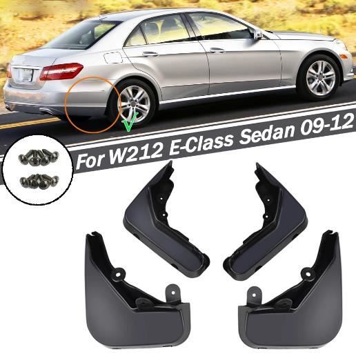 Lot De 4 Protections Anti-salissures Noires Pour Mercedes E W124 W210 – Caoutchouc – Neuf