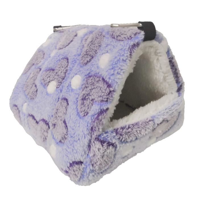 Comparer les prix de Couchage Rongeur Peluche Petite Maison Hamster Hamac Jouet Lit Cabane pour Cochon d'Inde Lapin Chinchilla Furet, Violet S