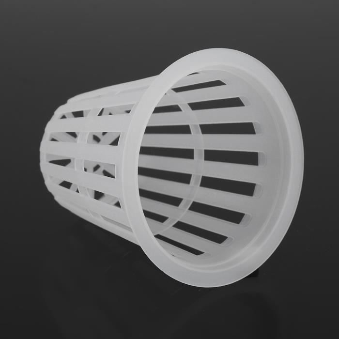 10 pièces/ensemble tasse de panier hydroponique en plastique durable et sûre pour la plantation de balcon de jardin (blanc) 130113