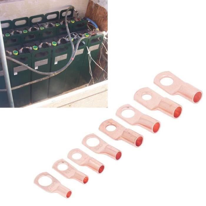 Cosses à Anneau Cuivre DIYEAH – Lot De 2 Ensembles Pour Câble Auto Audio, Connecteurs Batterie, Installation Facile