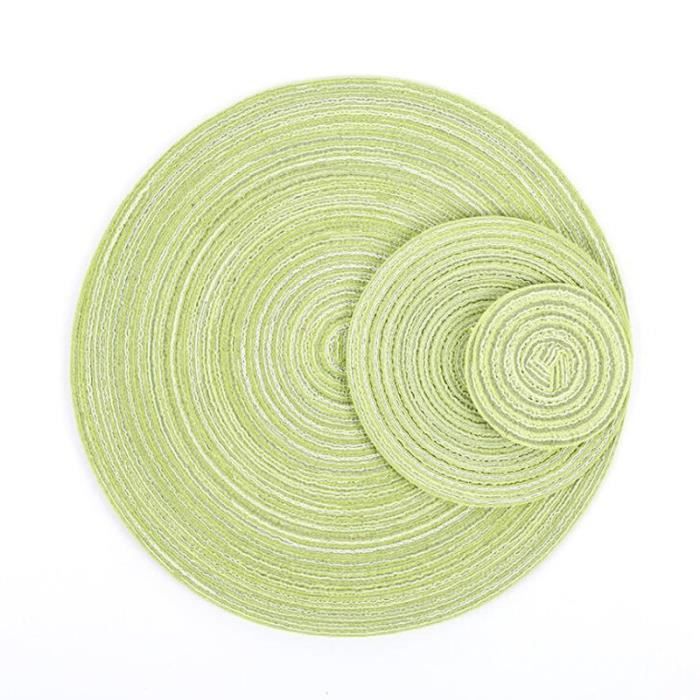 Green-11cm-ROUND-Napperon rond tricoté à la main, outils de cuisine ...
