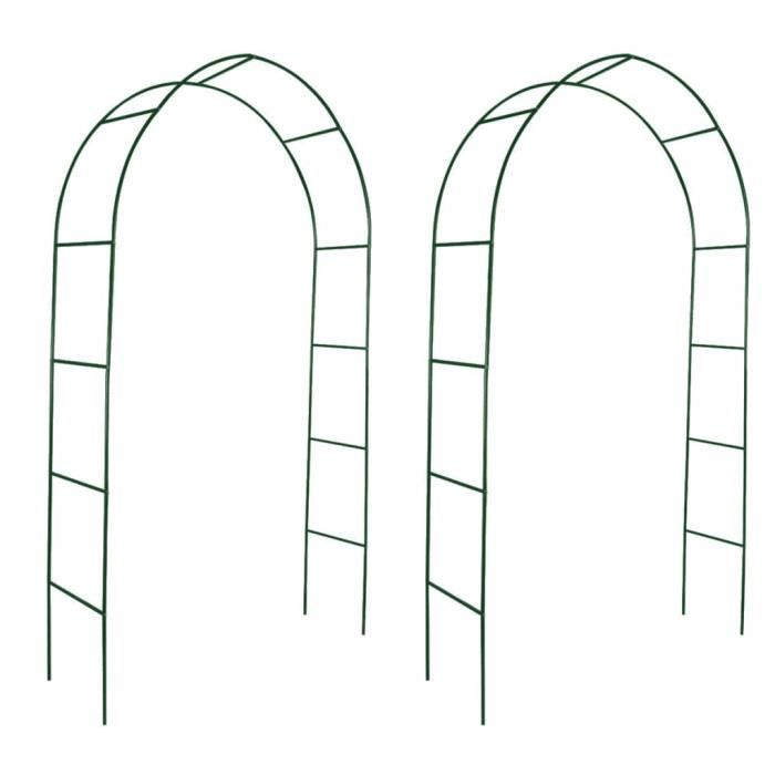 Arche de jardin pour plantes grimpantes - ZJCHAO - 140 x 39 x 240 cm - Fer - Vert foncé