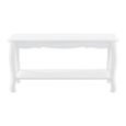 [en.casa] Table Basse Table de Salon en Style Shabby Chic MDF Sapin Laqué Blanc 87,5cm x 40cm x 42cm-1