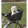 TRIXIE Panier de transport osier avec grille pour vélo - Noir - Pour chien-1