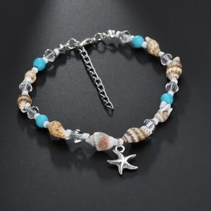 Lady étoile de mer Shell Beach Chaîne Pied Conque Sandale Bracelets De Cheville Perles Bracelet Bijoux