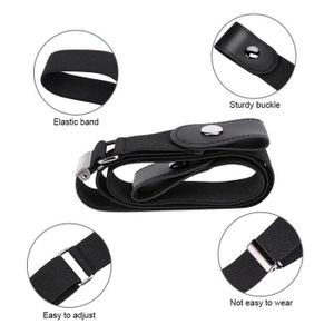 Lot De 2 Ceintures élastiques Sans Boucle - Ajustables, Invisibles Pour Jeans Et Pantalons - Homme/femme, Confort Absolu