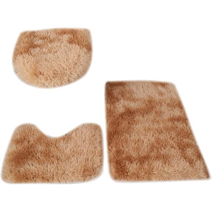 Tapis De Toilette Polaire Corail 40x60 Cm - Anti-Dérapant, Doux Et Absorbant - Gris Foncé