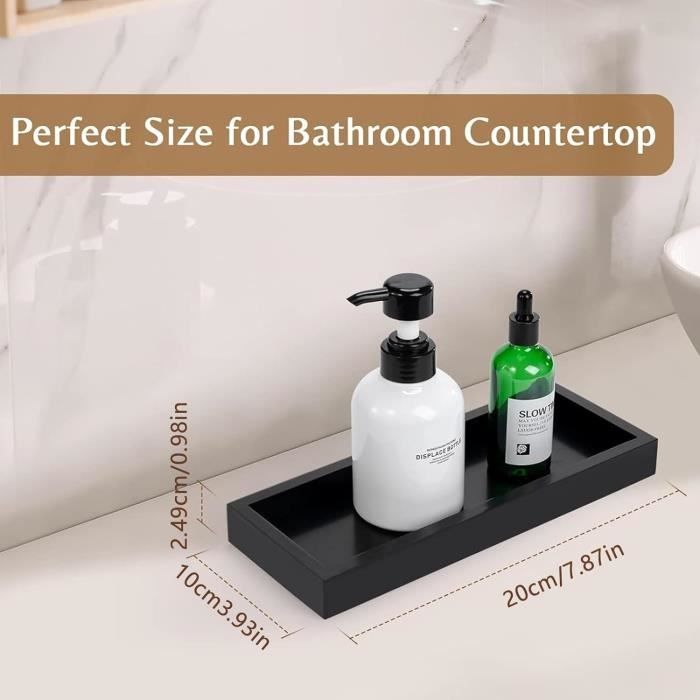 Pièces Plateaux Salle De Bain Plateau Decoratif Plateau Rectangulaire Noir Plateau Antiderapant Pour Vanite Baignoire Evier De Cuisine Ovale 98638928