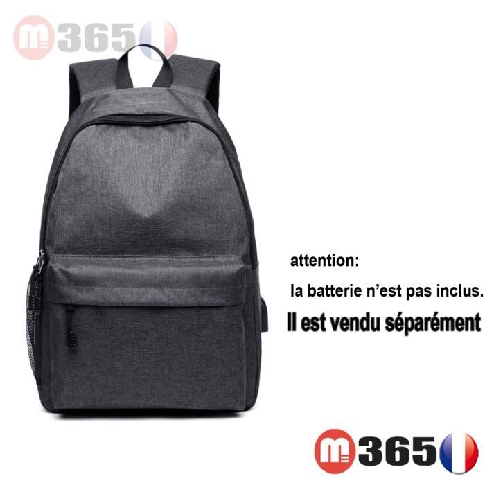 Sac dos chargeur usb prise batterie externe 10000mAh Sac Sport
