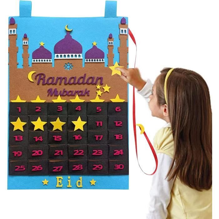 Calendrier de l'Avent du Ramadan 2023 Calendrier de l'Aïd Calendrier de  compte à rebours Eid Moubarak Sentiment suspendu pour les enfants Cadeaux