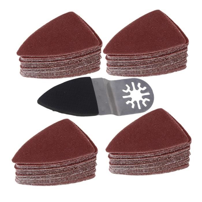 Lot De 100 Papiers Abrasifs Triangulaires De 90 Mm Avec Crochet Et Boucle Assortis 40 60 80 120 180 240 400 600 800 1000 6 Trous 99174675