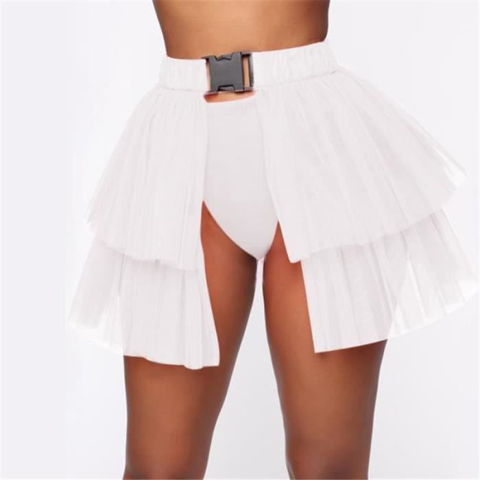 Jupe Tulle Mi-longue Asymétrique - Style Fée Décontracté - Multicolore