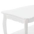 [en.casa] Table Basse Table de Salon en Style Shabby Chic MDF Sapin Laqué Blanc 87,5cm x 40cm x 42cm-2