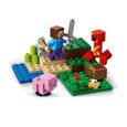 LEGO® 21177 Minecraft L’embuscade du Creeper, Set avec Minifigures Steve, Bébé Cochon et Poulet, Jouets pour Enfants +7 ans-2
