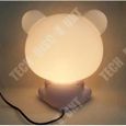TD® Veilleuse Lampe de Nuit Chevet Table Lumière Douce Blanc Chaud Déco Cadeau Style Ours pour Chambre Enfant Bébé-2