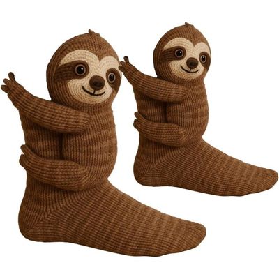 Chaussettes Animaux 3D Tricotées - Motif Fun, Taille Unique, Coton Doux - Cadeau Original Noël Ou Anniversaire