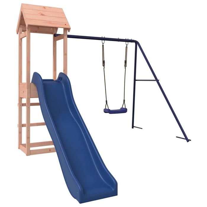 Aire de jeux d'extérieur en bois - vidaXL - Bois massif de douglas - 237x236x169 cm - Toboggan ondulé