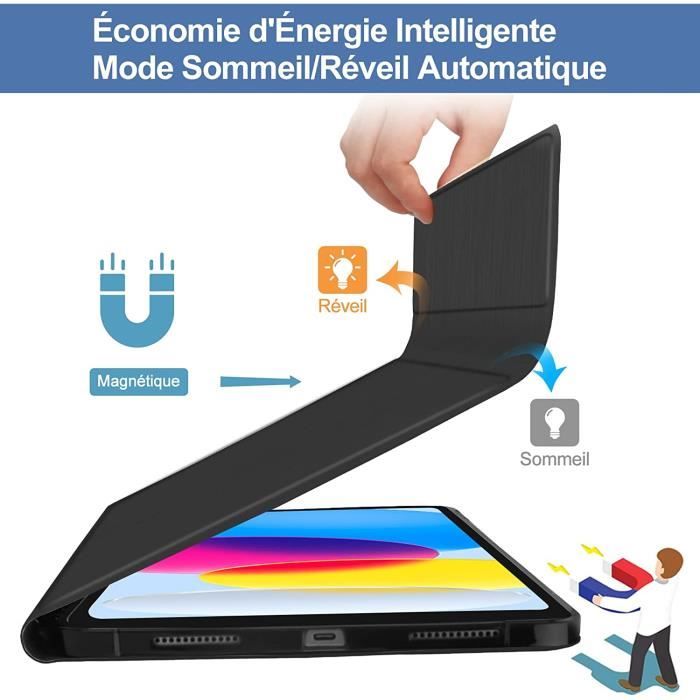 Nimin Étui Clavier pour iPad 10e génération 10.9 2022 avec pavé Tactile,  Design à Suspension magnétique, éclairage coloré à 7 Co39 - Cdiscount  Informatique