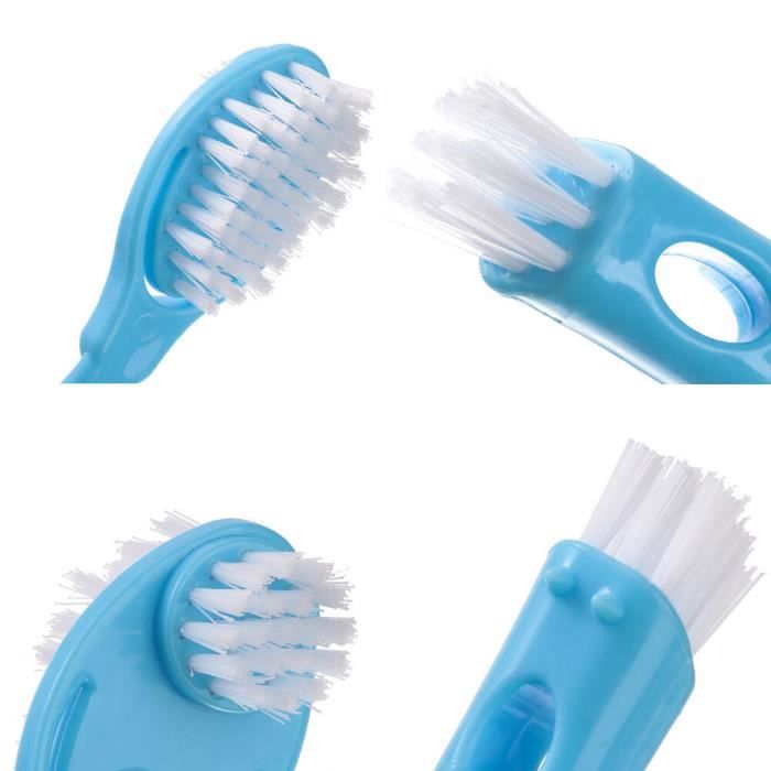 Lot De 2 Brosse à Chaussures Long Manche - Jaune + Bleu - Nettoyage Facile Bottes & Chaussures