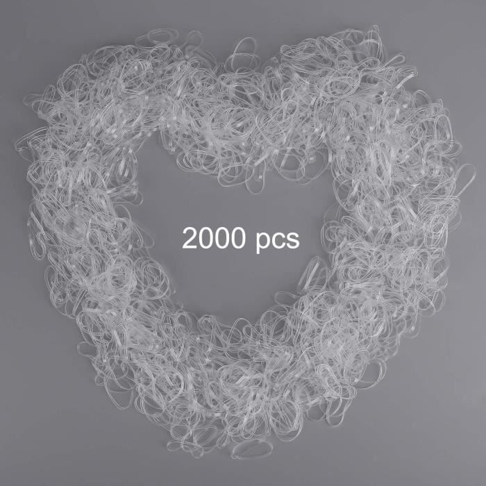 Whaline 200 Pièces Mini Élastiques Cheveux 20 Couleurs - Chouchous Bébé Enfants