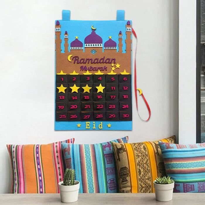 Calendrier du Ramadan Aïd Mubarak Calendrier De L'Avent pour Les Enfants,  Calendrier du Compte À Rebours pour Les Cadeaux - Cdiscount Beaux-Arts et  Loisirs créatifs