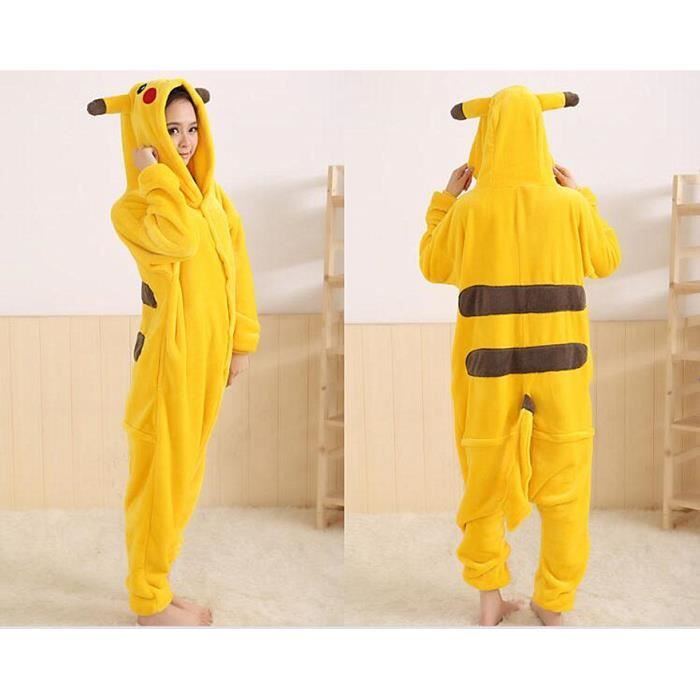 Kigurumi Pikachu Pyjamas Déguisement Pyjamas Animal Unisexe pour Cosplay  Halloween Noël etc