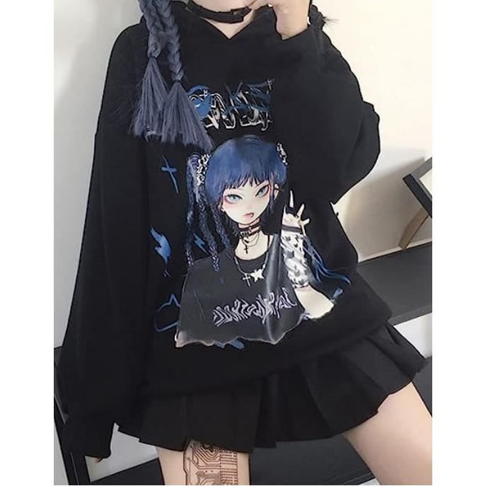 Pull Femme Halloween à Col Rond - Sweatshirt Manches Longues Imprimé Fantôme Kawaii, Automne