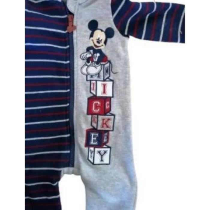 Combinaison Pyjama A Capuche B b Garcon Disney Mickey Bleu