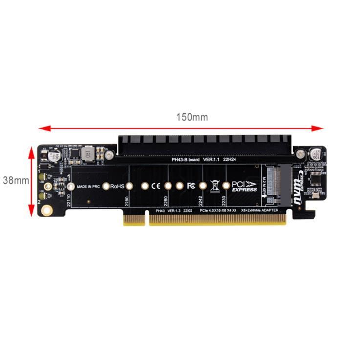 ACTIMED NVME ADAPTATEUR PCIE M.2 SSD Vers PCIE Dissipateur Thermique