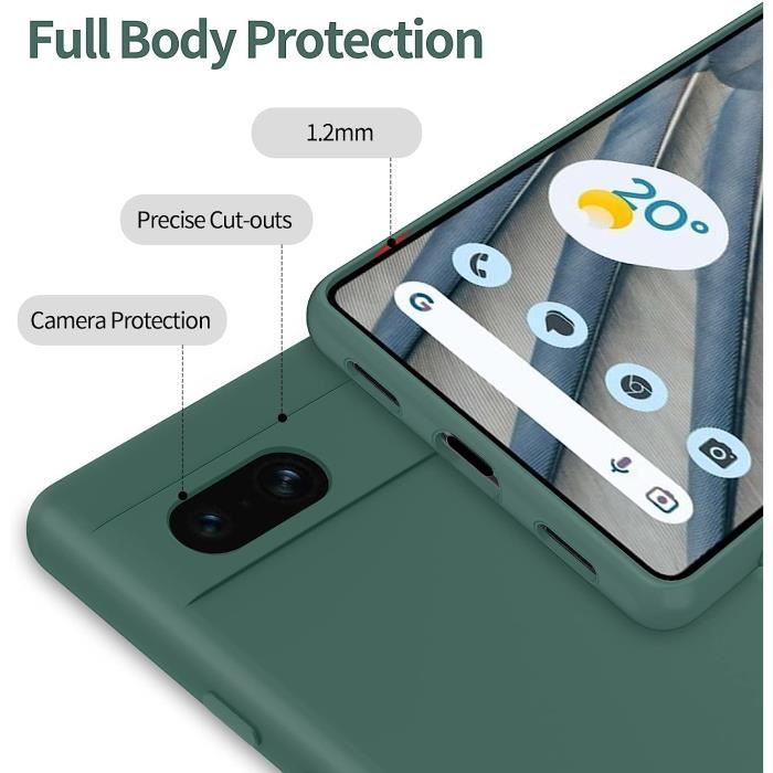 Coque Google Pixel 7a SDTEK - Carbon Avec Verre Trempé 360° - Neuf En Emballage