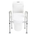 Barre d'appui WC ASHATA - Cadre de toilettes réglable - Hauteur: 65-86CM - Blanc-3