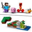 LEGO® 21177 Minecraft L’embuscade du Creeper, Set avec Minifigures Steve, Bébé Cochon et Poulet, Jouets pour Enfants +7 ans-3