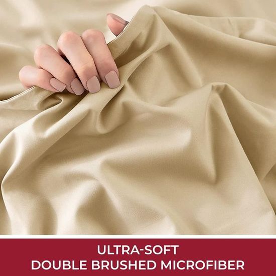 Parure De Lit 4 Pièces 135x200 Cm – TOCOMOA – Microfibre Gris Foncé