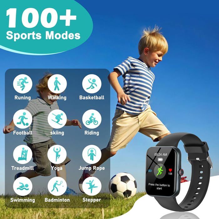 Montre Connectée Enfant Fitness Tracker: Bracelet Intelligent Pour Fille Avec 11 Modes De Sport