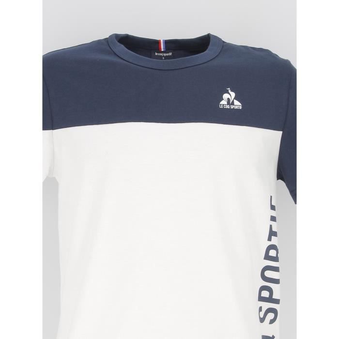 Tee shirt manches courtes Op sport 2000 tee ss n 1 m Le coq sportif Blanc Cdiscount Pret a Porter