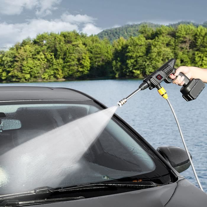 Nettoyeur Haute Pression Sans Fil 50 Bar Oamger - 2 Batteries 20000mAh, Tuyau 5m, Buse 6-en-1 | Parfait Pour Voiture & Jardin