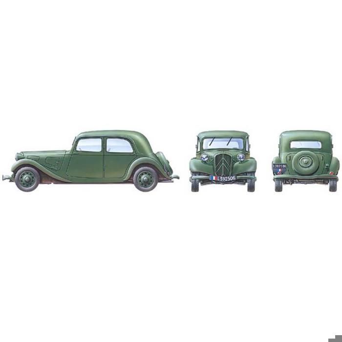 Tamiya 1/35 Citroën Traction 11CV Staff Car – WWII French Sedan Model Kit With Driver Figure & 5 Decal Options Tamiya 1/35 Citroën Traction 11CV Staff Car – WWII French Sedan Model Kit With Driver Figure & 5 Decal Options