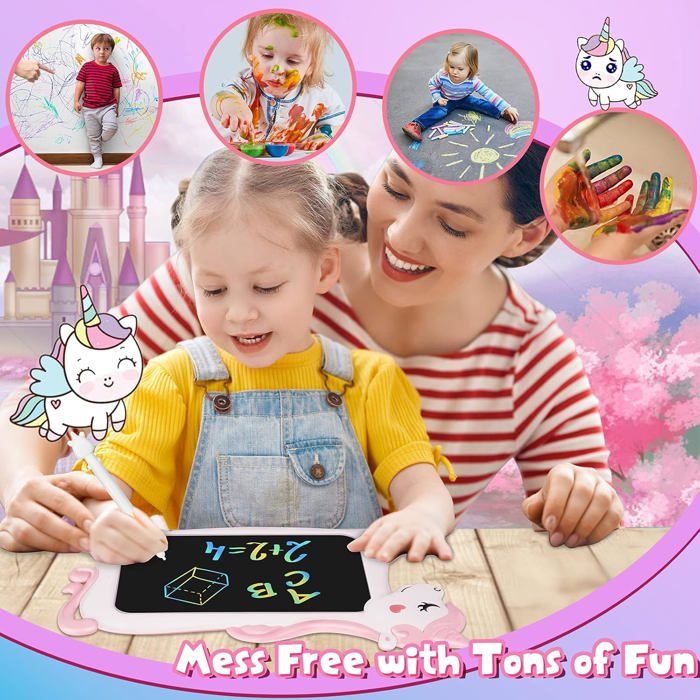 Tablette Dessin Licorne 10 Pouces - Ardoise Magique Enfant 2-6 Ans Cadeau Éducatif
