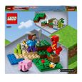 LEGO® 21177 Minecraft L’embuscade du Creeper, Set avec Minifigures Steve, Bébé Cochon et Poulet, Jouets pour Enfants +7 ans-5
