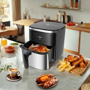 Friteuse Sans Huile MalTec AirFryer 1800W - 7L Avec Fenêtre Et 12 Programmes - Noir