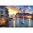 Grand Canal Au Coucher Du Soleil à Venise Italie Jan